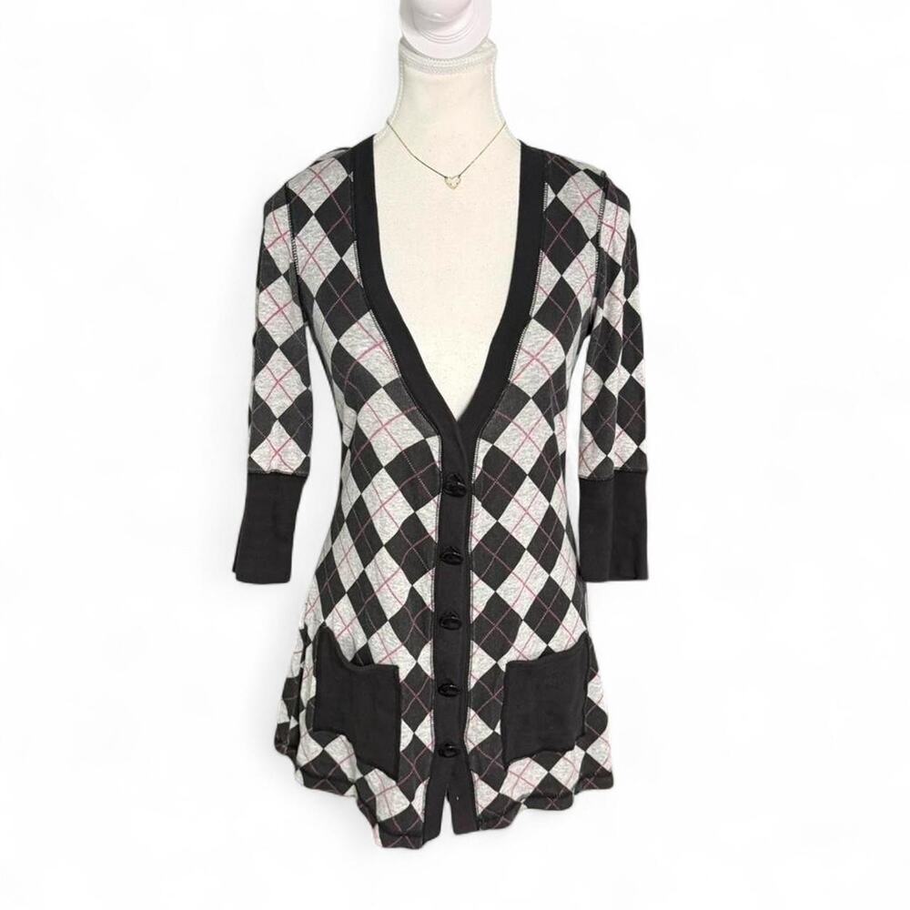 Y2K Gothic Grunge Button Up Cotton Top Brand is Anxiety Women’s size medium